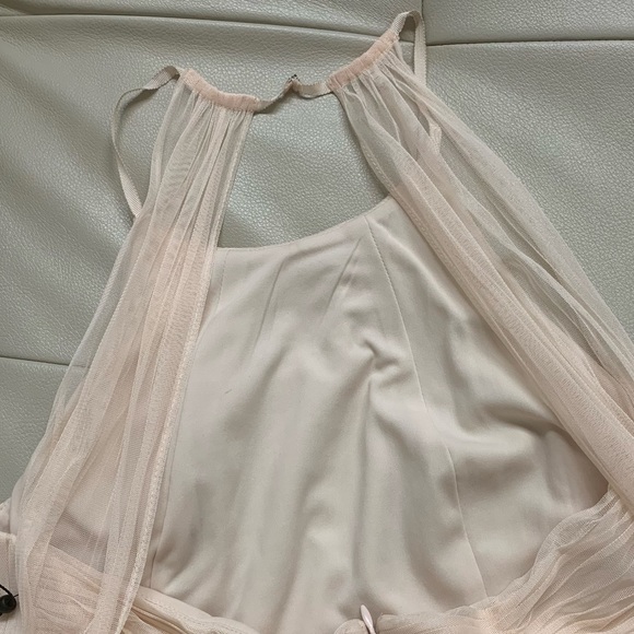 NWT ADRIANNA PAPELL SLEEVELESS SHIRRED TULLE MIDI DRESS - Picture 13 of 16